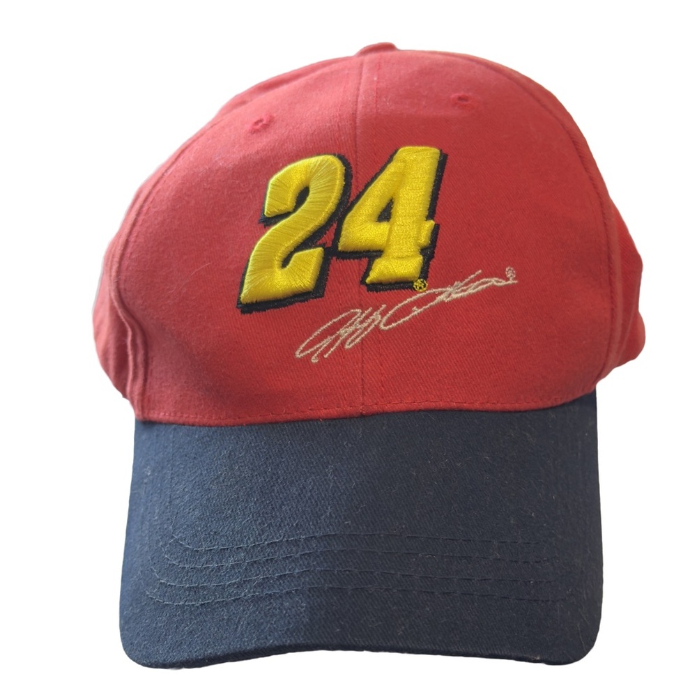 Jeff Gordon Hat Cap Kelloggs Racing #24 Nascar Red Blue Yellow Strapback